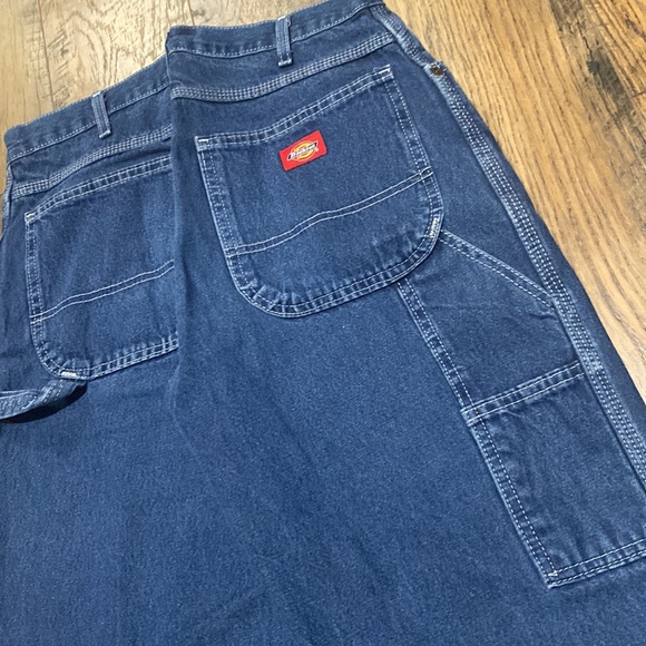 Baggy Dark Washed Dickies Carpenter Jeans - Picture 5 of 7